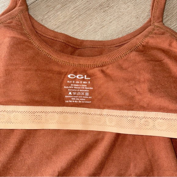 OGL Brown Ribbed Tank Top - Picture 9 of 16
